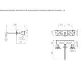 3-hole wall-mounted washbasin tap Corlaer