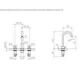 Steel countertop washbasin tap Maroeuil