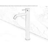 Countertop washbasin tap, single-lever, steel Culhat