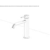 Countertop washbasin tap, single-lever, steel Newick