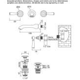 Wall-mounted washbasin tap with plug and single rosettes Forville