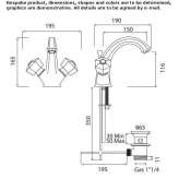 1-hole countertop washbasin tap with automatic stopper Monahans