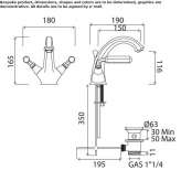 1-hole countertop washbasin tap with automatic stopper Rjukan