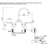 3-hole countertop bridge mixer Rjukan