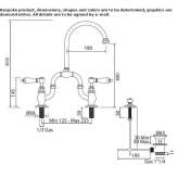 3-hole bridge faucet with automatic cork stopper Aktepe