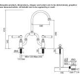 3-hole bridge faucet with automatic cork stopper Forville