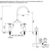 3-hole bridge faucet with individual rosettes Fabrezan