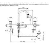 3-hole brass countertop washbasin faucet Veruno