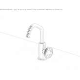 Steel countertop washbasin tap Adalar