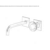 Steel wall-mounted washbasin tap Adalar