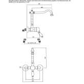 2-hole wall-mounted washbasin tap Maxton