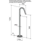 Freestanding washbasin tap made of 316 stainless steel Soure