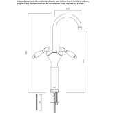 1-hole washbasin tap with single rosettes Maxton