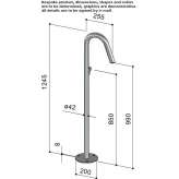 Freestanding washbasin tap made of 316 stainless steel Soure