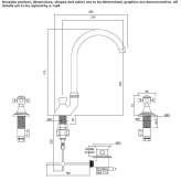 Bateria umywalkowa nablatowa 3-otworowa Maxton