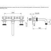 Wall-mounted washbasin tap Veruno