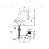 1-hole countertop washbasin tap Ornica