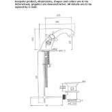 Countertop washbasin tap with 1 hole Maxton