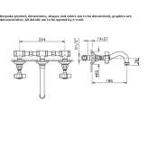 3-hole wall-mounted washbasin tap Meclov