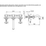 3-hole wall-mounted washbasin tap Satov