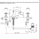 3-hole brass basin faucet Machetla