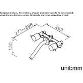 3-hole wall-mounted washbasin tap Mons