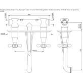 Wall-mounted washbasin tap with a plate and a single rosette Ocoee