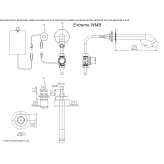 Infrared electronic wall faucet for public toilets Meschede