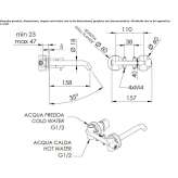 2-hole brass wall-mounted basin faucet with single handle Chavao