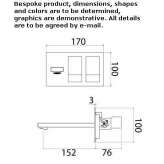 Wall-mounted washbasin tap made of stainless steel Damuels