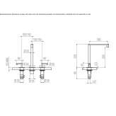 Steel countertop washbasin tap Cimelice