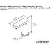 Countertop washbasin tap with aerator Xometla