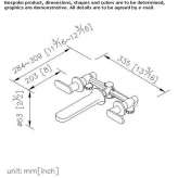 3-hole wall-mounted washbasin tap Xometla