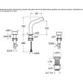 3-hole countertop bidet faucet Pliska