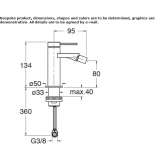 Countertop bidet faucet with a swivel spout without waste Kamyshla