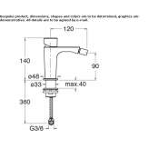 Countertop bidet faucet with one handle Delaware