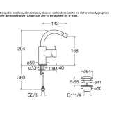 Countertop bidet faucet with one handle Marki