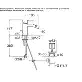 Countertop single-lever bidet faucet with swivel spout Humay