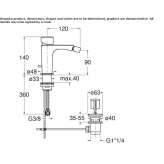 Countertop bidet faucet with one handle Delaware