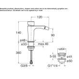 Countertop bidet faucet with one handle Delaware