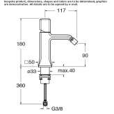 Countertop single-lever bidet faucet with swivel spout Valseca