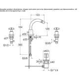 Countertop bidet tap with individual rosettes Horodnia