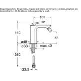 Countertop bidet tap with swivel spout Imatra