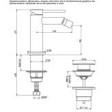 Single-lever countertop bidet faucet with a swivel spout Palizzi