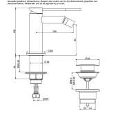 Single-lever countertop bidet faucet with a swivel spout Buynichy