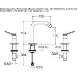 Bidet faucet with individual rosettes without waste Itatuba