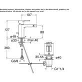 Countertop bidet tap with swivel spout Ardud