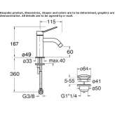 Countertop bidet faucet with one handle Itatuba