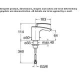 Countertop bidet faucet with one handle Mocoa