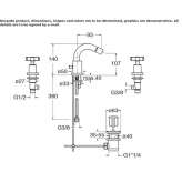 3-hole countertop bidet faucet Narvik